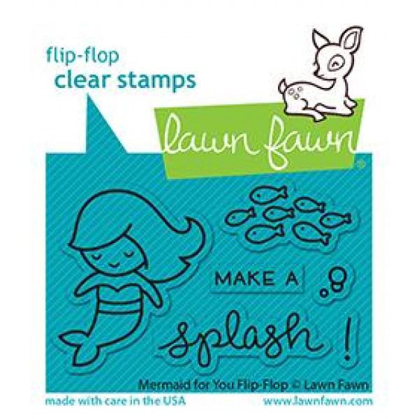 Lawn Fawn - Mermaid For You Flip-Flop - Clear Stamps 2x3