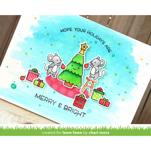 Lawn Fawn - Merry Mice - Clear Stamp 3x4