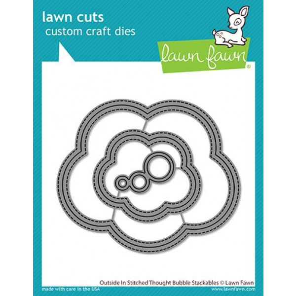 Lawn Fawn - Outside in Stitched Thought Bubble Stackables - Stanzd Alone Stanzen