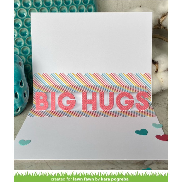 Lawn Fawn - Pop-up Big Hugs - Stand alone Stanze