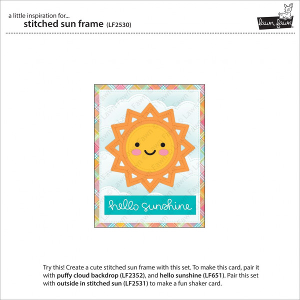 Lawn Fawn - Stitched Sun Frame - Stand Alone Stanze