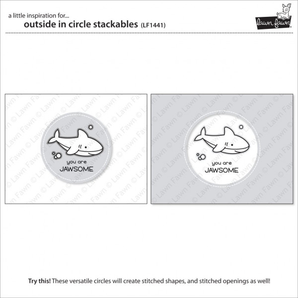 Lawn Fawn - Outside In Stitched Circle Stackables - Stanze