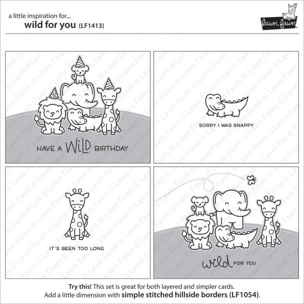 Lawn Fawn - Wild For You - Clear Stamp 4x6