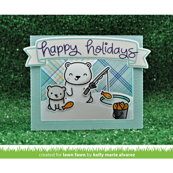 Lawn Fawn - Beary Happy Holidays - Clear Stamps 4x6