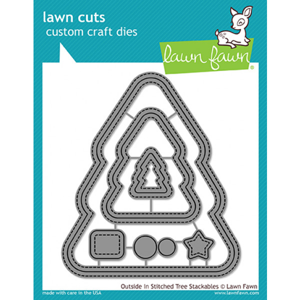 Lawn Fawn - Outside In Stitched Christmas Tree Stackables - Stanzen