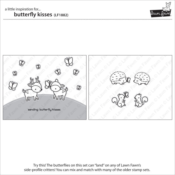 Lawn Fawn - Butterfly Kisses - Clear Stamp 4x6 