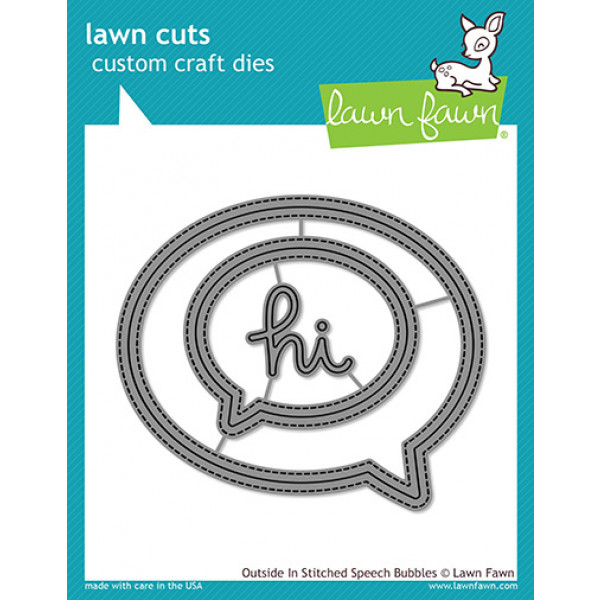 Lawn Fawn - Outside In Stitched Speech Bubble - Stanze