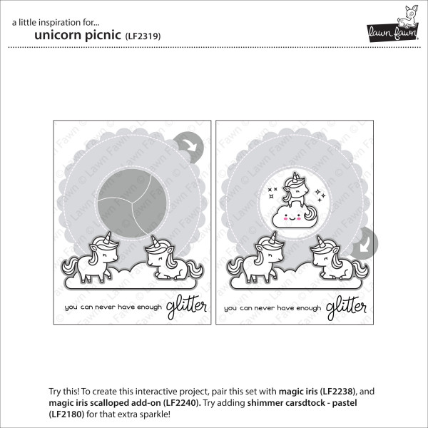 Lawn Fawn - unicorn picnic - Clear Stamp 4x6