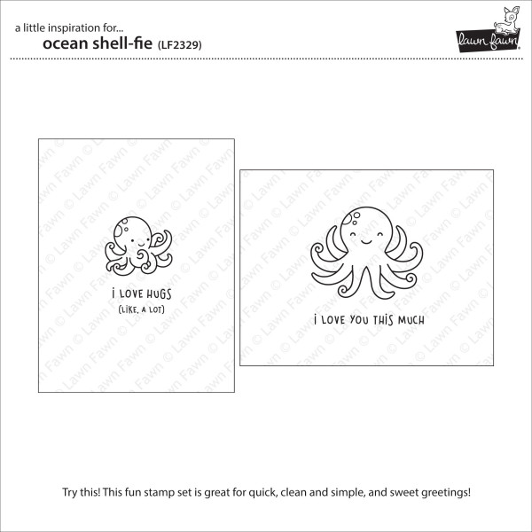 Lawn Fawn - ocean shell-fie - Clear Stamp 4x6