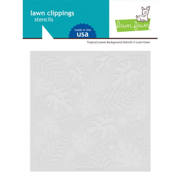 Lawn Fawn - Tropical Leaves Background - 2 Layer Schablonen