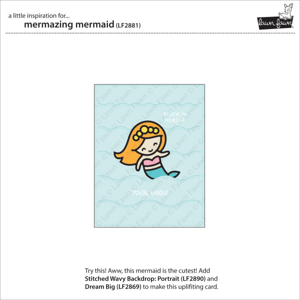 Lawn Fawn - Mermazing Mermaid - Stand Alone Stanze