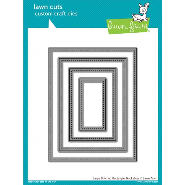 lawn fawn lawn cuts die Large Stitched Rectangle Stackables