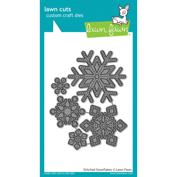 lawn fawn lawn cuts die stitched snowflakes