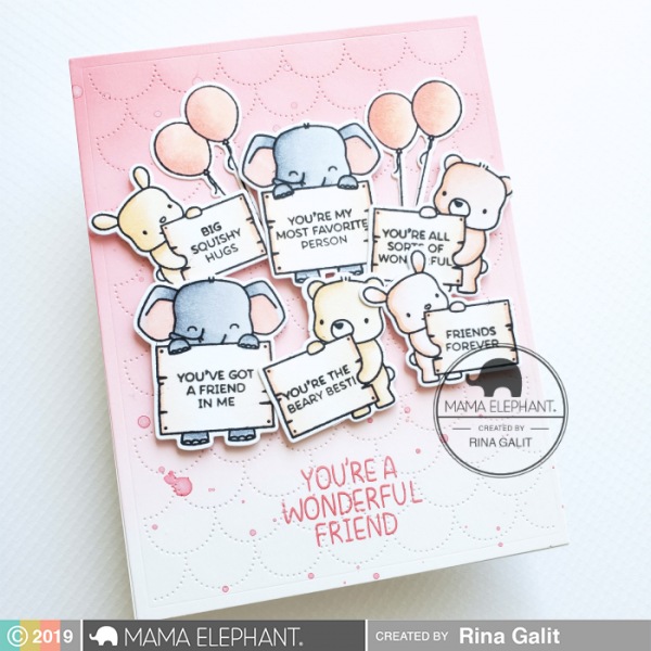 Mama Elephant - Big News - Clear Stamp 4x6