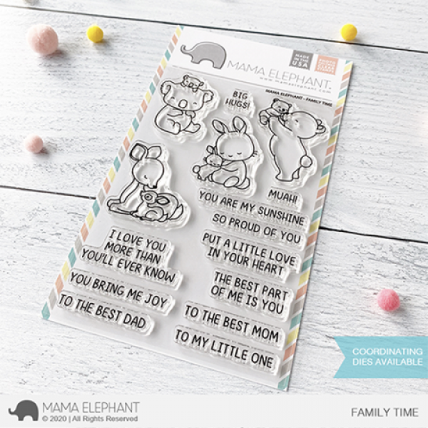 Mama Elephant - Family Time - Clear Stamp 4x6