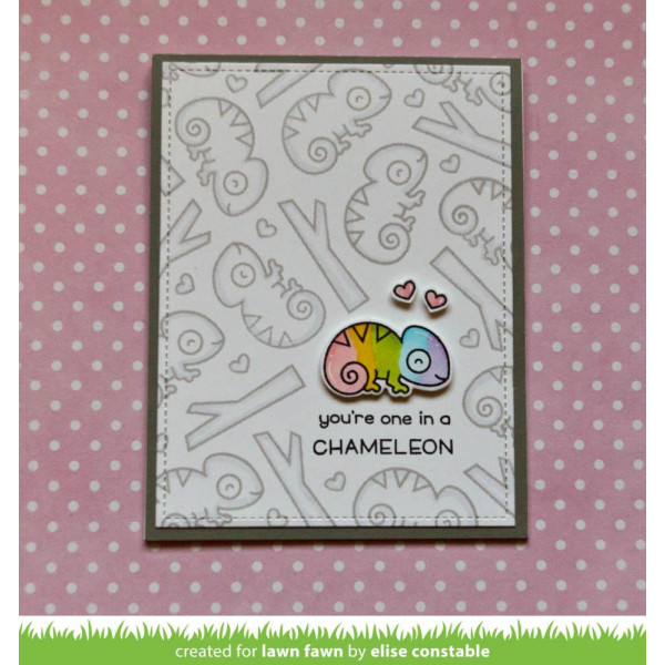 Lawn Fawn - One In A Chameleon - Clear Stamps 2x3
