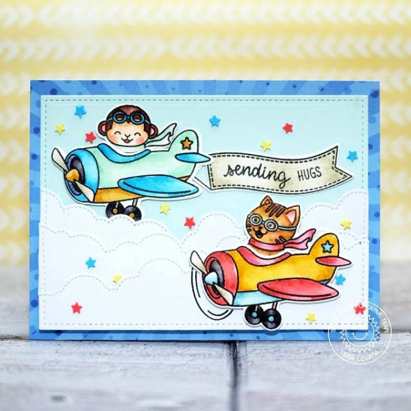 Sunny Studio - Plane Awesome - Clear Stamps 4x6