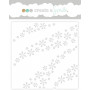 Create A Smile - Stencil Schablone 15x15cm - Wave Of Snowflakes