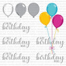 Sunny Studio - Birthday Balloon - Clear Stamps 3x4