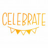 Ultimate Crafts - Celebrate Bunting -  Hotfoil Stamp