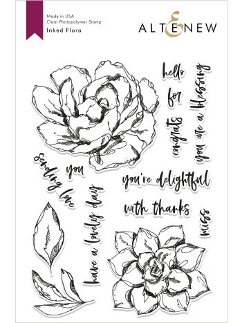 Altenew - Inked Flora - Clear Stamp 6x8