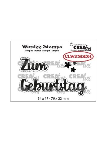 Crealies - Wordzz 01 - Zum Geburtstag - Clear Stamps