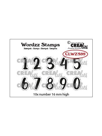 Crealies - Wordzz 99 - Zahlen 0-9 - Clear Stamps
