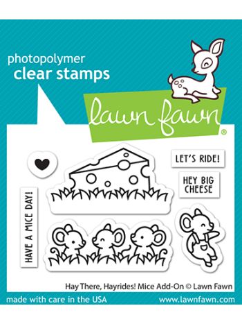 Lawn Fawn - Hay There, Hayrides! Mice Add-On - clear stamp set 2x3
