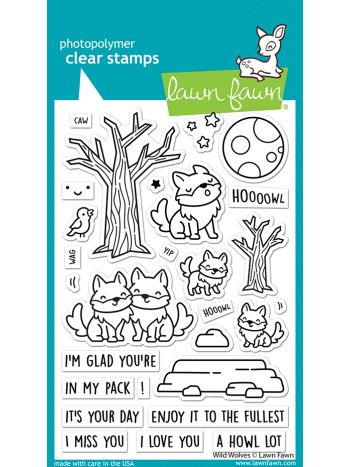 Lawn Fawn - Wild Wolves - clear stamp set 4x6