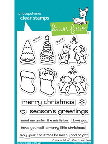 Lawn Fawn - Christmas Before 'N Afters - clear stamp set 4x6