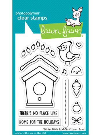 Lawn Fawn - Winter Birds Add-On - clear stamp set 3x4