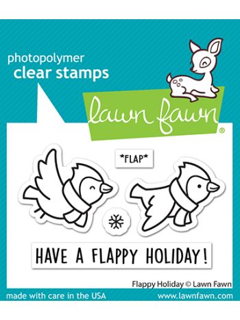 Lawn Fawn - Flappy Holiday - clear stamp set 2x3