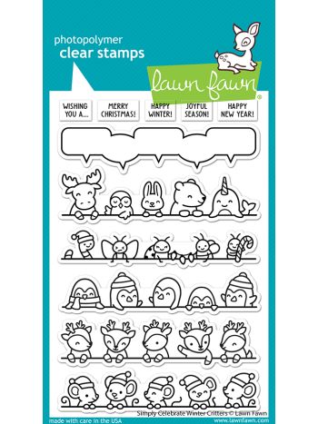 Lawn Fawn - Simply Celebrate Winter Critters - clear stamp set 4x6