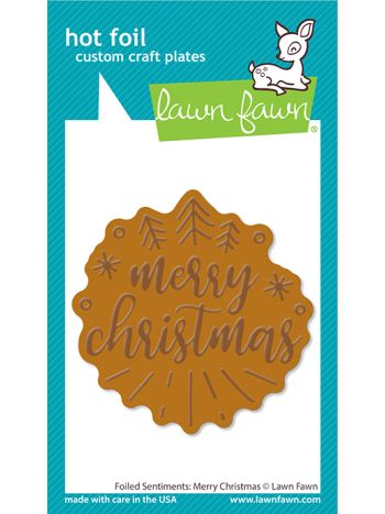 Lawn Fawn - Foiled Sentiments: Merry Christmas -  Hot Foil Plate