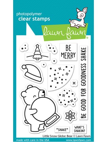 Lawn Fawn - Little snow globe: Bear - clear stamp set 3x4