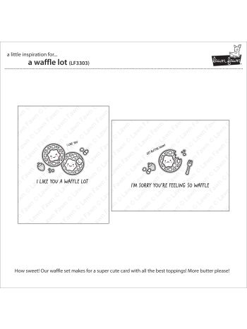 Lawn Fawn - A waffle lot - clear stamp set 3x4