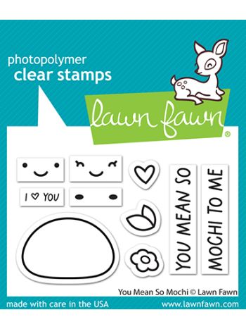 Lawn Fawn - You mean so mochi - Clear Stamps 2x3