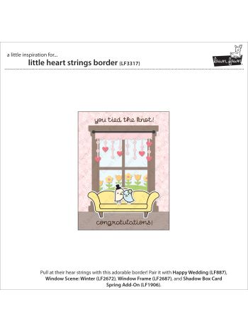 Lawn Fawn - Little heart strings border  - Stand Alone Stanzen