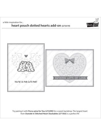 Lawn Fawn - Heart pouch dotted hearts add-on - Stand Alone Stanzen
