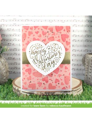 Lawn Fawn - Foiled sentiments: Happy valentine's day - Hot Foil Plates