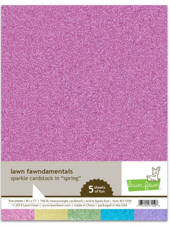 Lawn Fawn - Sparkle Cardstock - Spring 