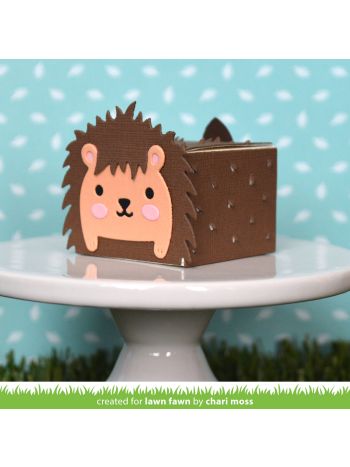 Lawn Fawn - tiny gift box hedgehog add-on - Stanzen
