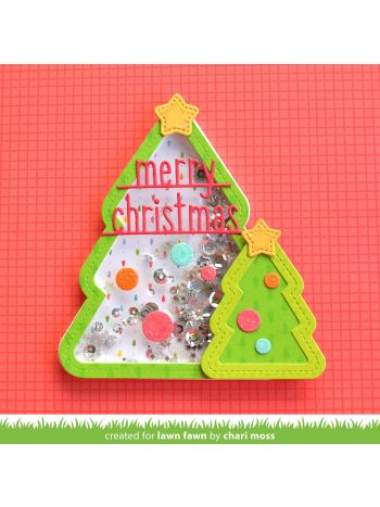Lawn Fawn - Stitched Christmas Tree Frames - Stanzen