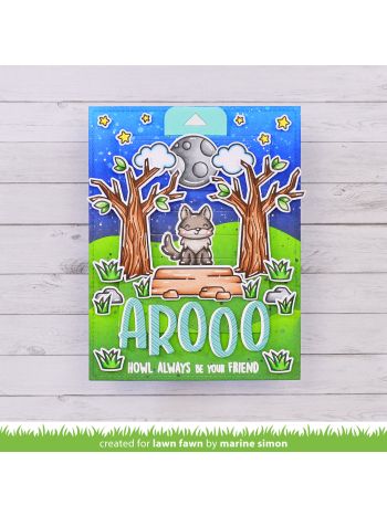 Lawn Fawn - Wild Wolves - clear stamp set 4x6