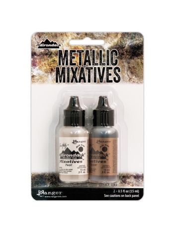 Alcohol Ink Tim Holtz - Metallic Mixatives Set - Pearl & Copper