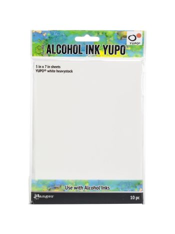 Tim Holtz Alcohol Ink White Yupo Paper 10/Pkg