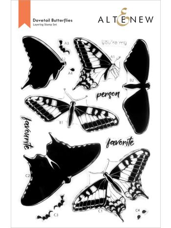 Altenew - Dovetail Butterflies - Clear Stamp Set 6x8