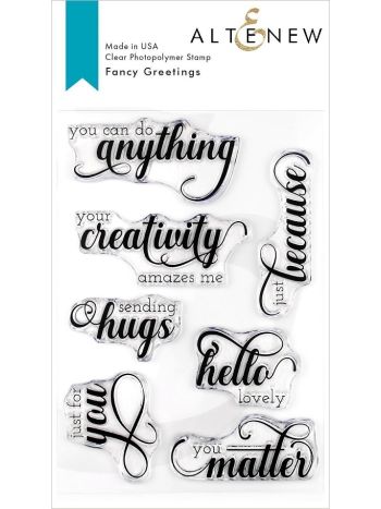 Altenew - Fancy Greetings - Clear Stamps 4x6