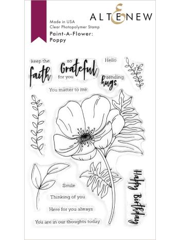 Altenew - Paint-A-Flower Poppy - Clear Stamps 4x6