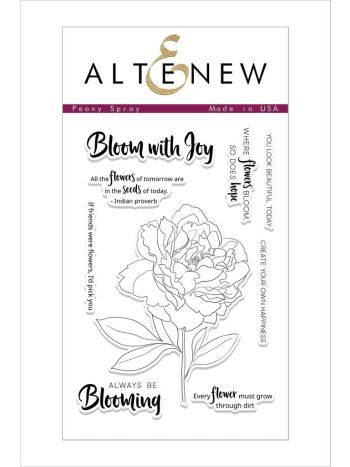 Altenew - Peony Spray - Clear Stamp 4x6